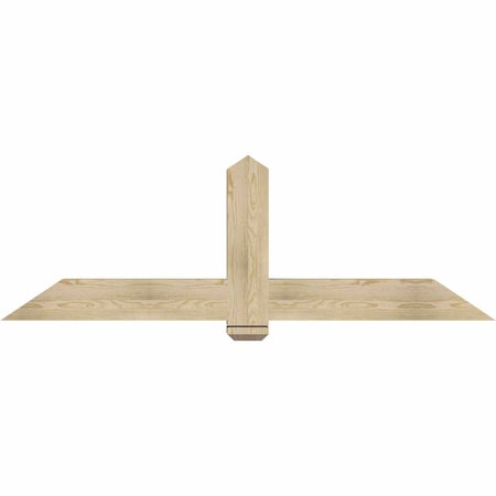 Ekena Millwork Eugene Rough Sawn Timber Gable Bracket, Douglas Fir, 72"W x 24"H x 6"D x 6"F, 8/12 Pitch GBW072X24X0606EUG00RDF
